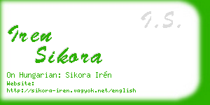 iren sikora business card